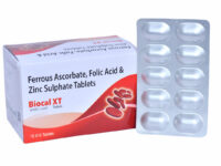 BIOCAL-XT, FERROUS ASCORBATE + FOLIC ACID + ZINC SULPHATE TABLETS, offered by Biofrank Pharmaceuticals (India) Pvt. Ltd.