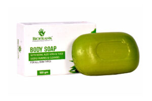 BIOFRANK BODY SOAP, NEEM,ALOE VERA & TULSI DEEPLY PURIFIES & CLEANSES HELPS FOR SKIN BRIGHTENING, offered by Biofrank Pharmaceuticals (India) Pvt. Ltd.
