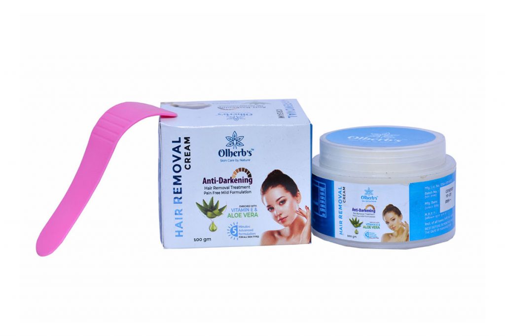 OLHERB'S HAIR REMOVAL CREAM Biofrank Pharmaceuticals (India) Pvt. Ltd.