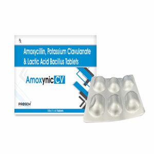 Amoxynic-CV, Amoxycillin, Potassium Clavulanate & Lactic Acid Bacillus Tablets, offered by Biofrank Pharmaceuticals (India) Pvt. Ltd.