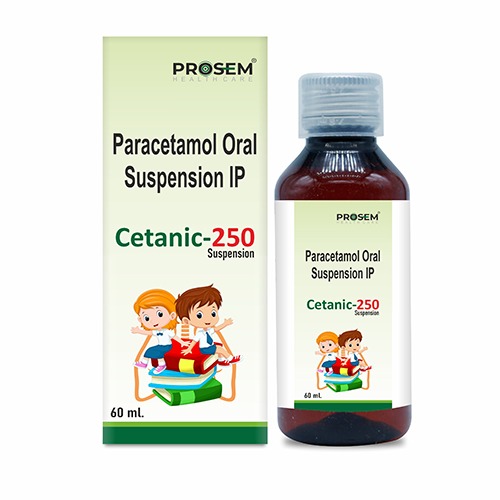 Cetanic-250-Suspenstion, Paracetamol Oral Suspension IP, offered by Biofrank Pharmaceuticals (India) Pvt. Ltd.
