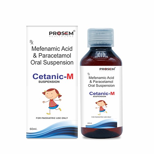 Cetanic-M, Mefenamic Acid & Paracetamol Oral Suspension, offered by Biofrank Pharmaceuticals (India) Pvt. Ltd.