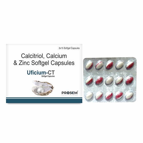 Uficium-CT, Calcitriol, Calcium & Zinc Softgel Capsules, offered by Biofrank Pharmaceuticals (India) Pvt. Ltd.