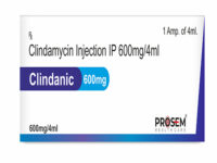 Clindanic, Clindamycin Injection IP 600mg/4ml, offered by Biofrank Pharmaceuticals (India) Pvt. Ltd.