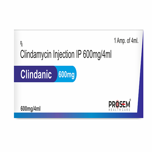 Clindanic, Clindamycin Injection IP 600mg/4ml, offered by Biofrank Pharmaceuticals (India) Pvt. Ltd.