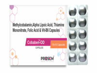 Cobaben-OD, Methylcobalamin, Alpha Lipoic Acid, Thiamine Mononitrate, Folic Acid & Vit-B6 Capsules, offered by Biofrank Pharmaceuticals (India) Pvt. Ltd.
