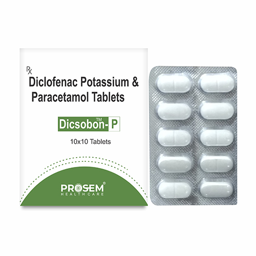 Dicsobon-P, Diclofenac Potassium & Paracetamol Tablets, offered by Biofrank Pharmaceuticals (India) Pvt. Ltd.