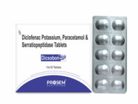 Dicsobon-SP, Diclofenac Potassium, Paracetamol & Serratiopeptidase Tablets, offered by Biofrank Pharmaceuticals (India) Pvt. Ltd.