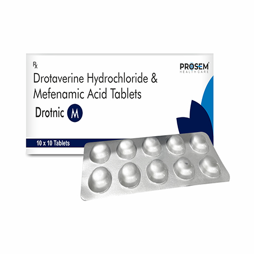 Drotnic M, Drotaverine Hydrochloride & Mefenamic Acid Tablets, offered by Biofrank Pharmaceuticals (India) Pvt. Ltd.
