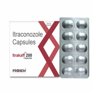 Itrakaff 200, Itraconozole Capsules, offered by Biofrank Pharmaceuticals (India) Pvt. Ltd.