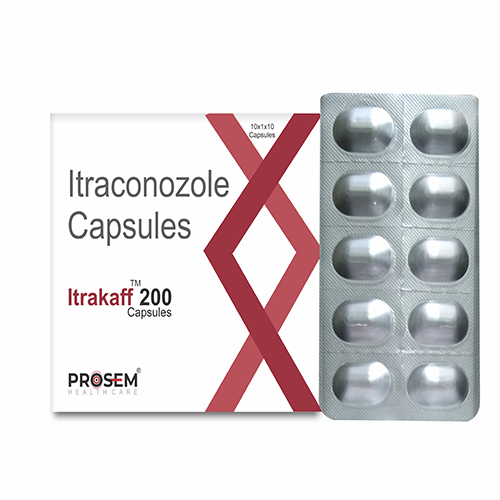 Itrakaff 200, Itraconozole Capsules, offered by Biofrank Pharmaceuticals (India) Pvt. Ltd.