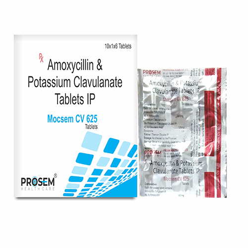 Mocsem CV 625, Amoxycillin & Potassium Clavulanate Tablets IP, offered by Biofrank Pharmaceuticals (India) Pvt. Ltd.