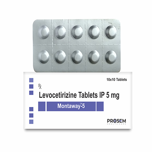Montaway-5, Levocetirizine Tablets IP 5 mg, offered by Biofrank Pharmaceuticals (India) Pvt. Ltd.