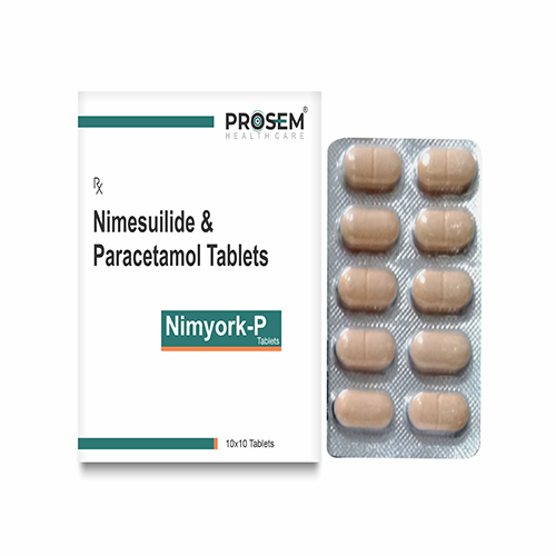 Nimyork-P, Nimesuilide & Paracetamol Tablets, offered by Biofrank Pharmaceuticals (India) Pvt. Ltd.