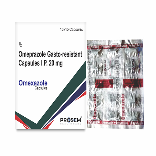 Omexazole, Omeprazole Gasto-resistant Capsules I.P.20 mg, offered by Biofrank Pharmaceuticals (India) Pvt. Ltd.