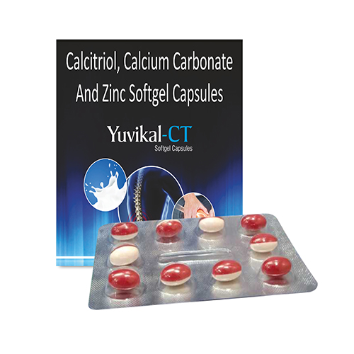 Yuvikal-CT, Calcitriol, Calcium Carbonate and Zinc Softgel Capsules, offered by Biofrank Pharmaceuticals (India) Pvt. Ltd.
