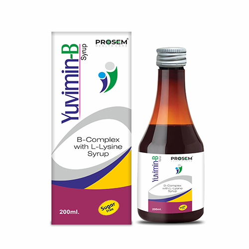 Yuvimin-B, B-Complex with L-Lysine Syrup, offered by Biofrank Pharmaceuticals (India) Pvt. Ltd.