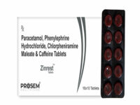 Zinrest, Paracetamol, Phenylephrine Hydrochloride, Chlorpheniramine Maleate & Caffeine Tablets, offered by Biofrank Pharmaceuticals (India) Pvt. Ltd.