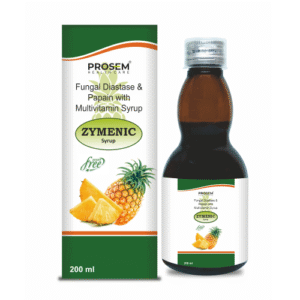 ZYMENIC, Fungal Diastase & Papain with Multivitamin Syrup, offered by Biofrank Pharmaceuticals (India) Pvt. Ltd.