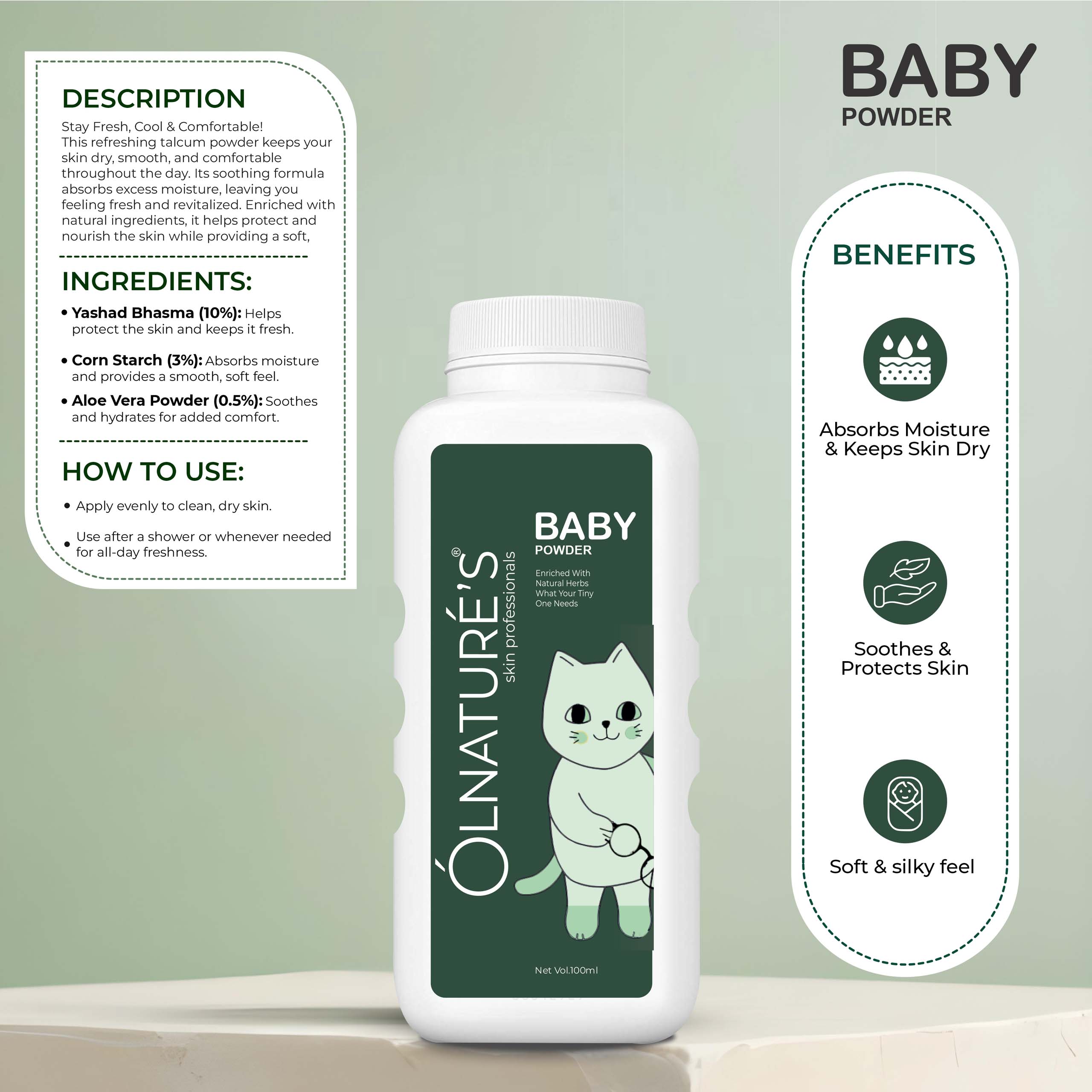 OLNATURE'S-BABY POWDER, offered by Biofrank Pharmaceuticals (India) Pvt. Ltd.